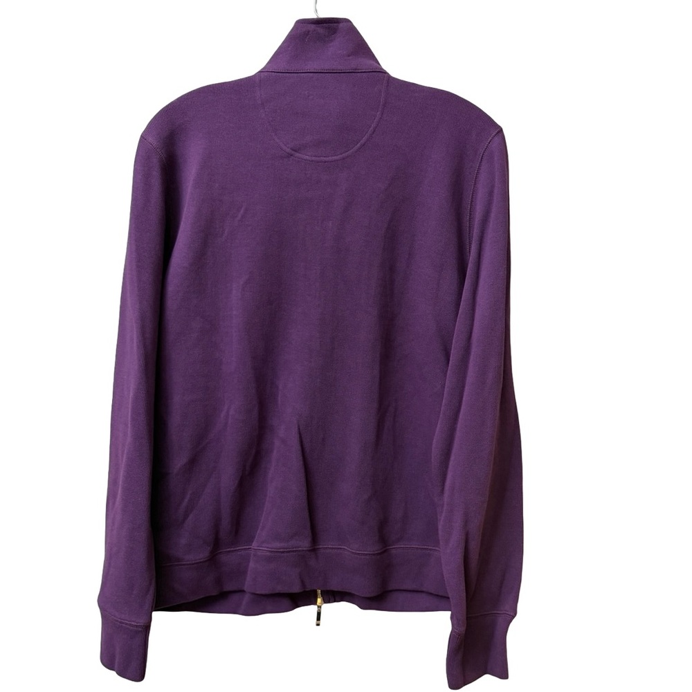 NWT Faconnable Large Plum Purple Zip-Up Bomber Jacket - Picture 2 of 11